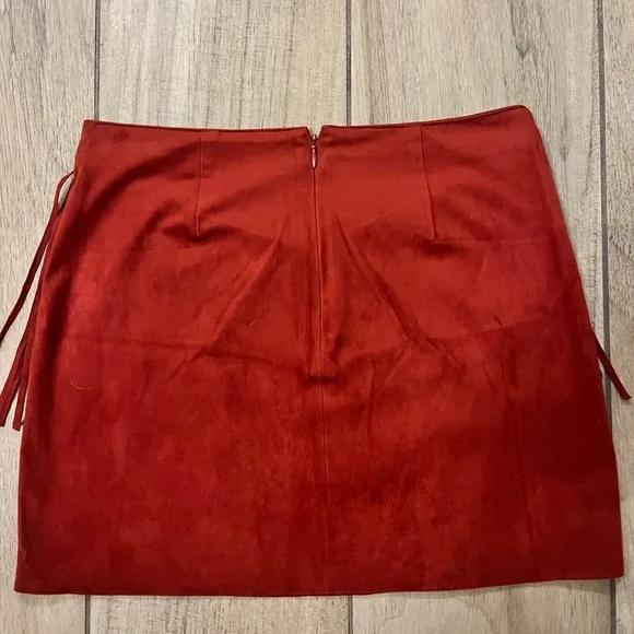 Fringe Suede Skirt - Picture 2 of 5